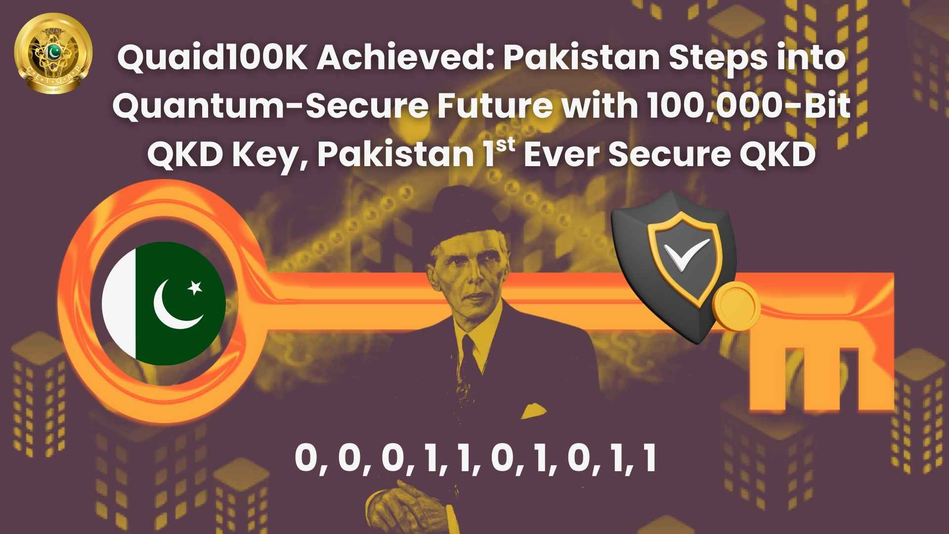 Pakistan’s 1st Ever Secure QKD Quaid100K Achieved: Pakistan Steps into Quantum-Secure Future with 100,000-Bit QKD Key